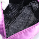 PRADA Pouch Satin Purple Silver Auth bs37251-11