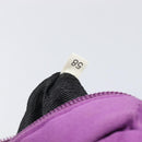 PRADA Pouch Satin Purple Silver Auth bs37251-12