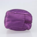 PRADA Pouch Satin Purple Silver Auth bs37251-3