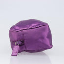 PRADA Pouch Satin Purple Silver Auth bs37251-4