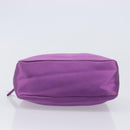 PRADA Pouch Satin Purple Silver Auth bs37251-6