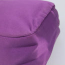 PRADA Pouch Satin Purple Silver Auth bs37251-7