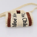 Chloe Woody Crochet Nano Tote Bag Cotton Beige Brown Auth bs37252A-11