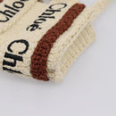 Chloe Woody Crochet Nano Tote Bag Cotton Beige Brown Auth bs37252A-14