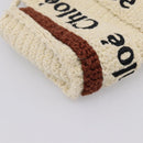 Chloe Woody Crochet Nano Tote Bag Cotton Beige Brown Auth bs37252A-15