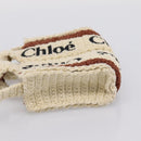 Chloe Woody Crochet Nano Tote Bag Cotton Beige Brown Auth bs37252A-4