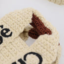 Chloe Woody Crochet Nano Tote Bag Cotton Beige Brown Auth bs37252A-8