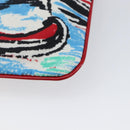 PRADA Pouch Nylon Multicolor Silver Auth bs37253A-15