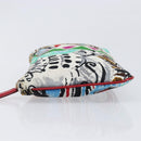 PRADA Pouch Nylon Multicolor Silver Auth bs37253A-4