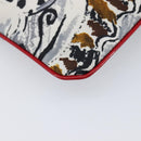 PRADA Pouch Nylon Multicolor Silver Auth bs37253A-14