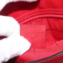 CELINE Hand Bag Canvas Red Silver Auth bs37258-12