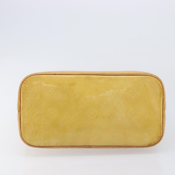 LOUIS VUITTON Monogram Vernis Houston Hand Bag Beige M91004 LV Auth bs37263
