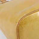 LOUIS VUITTON Monogram Vernis Houston Hand Bag Beige M91004 LV Auth bs37263-16