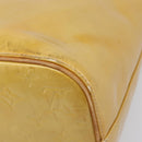 LOUIS VUITTON Monogram Vernis Houston Hand Bag Beige M91004 LV Auth bs37263-17