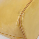 LOUIS VUITTON Monogram Vernis Houston Hand Bag Beige M91004 LV Auth bs37263-18
