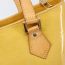 LOUIS VUITTON Monogram Vernis Houston Hand Bag Beige M91004 LV Auth bs37263-19