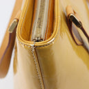 LOUIS VUITTON Monogram Vernis Houston Hand Bag Beige M91004 LV Auth bs37263-20