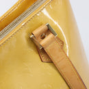 LOUIS VUITTON Monogram Vernis Houston Hand Bag Beige M91004 LV Auth bs37263-21