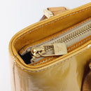 LOUIS VUITTON Monogram Vernis Houston Hand Bag Beige M91004 LV Auth bs37263-22