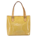 LOUIS VUITTON Monogram Vernis Houston Hand Bag Beige M91004 LV Auth bs37263-2
