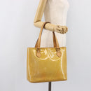 LOUIS VUITTON Monogram Vernis Houston Hand Bag Beige M91004 LV Auth bs37263-30