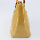 LOUIS VUITTON Monogram Vernis Houston Hand Bag Beige M91004 LV Auth bs37263-3