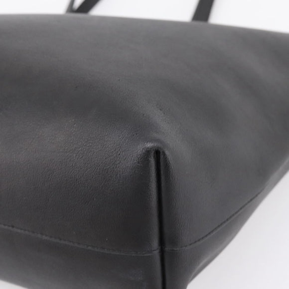 SAINT LAURENT Tote Bag Leather Black Gold 394195 Auth bs37268