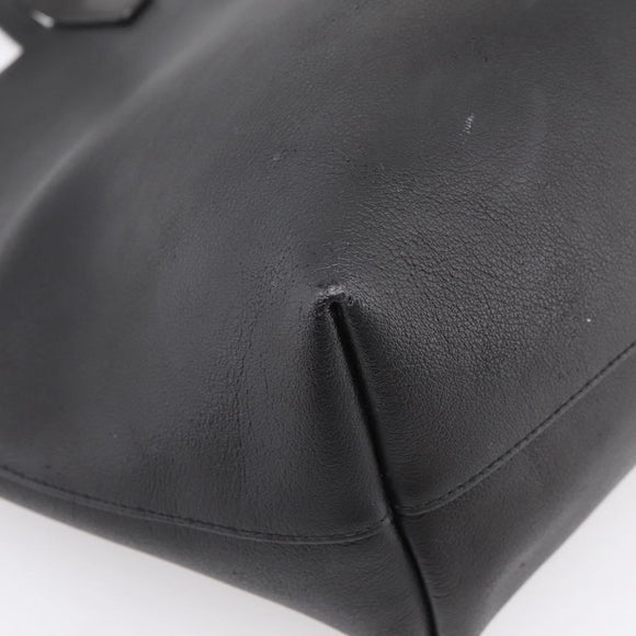 SAINT LAURENT Tote Bag Leather Black Gold 394195 Auth bs37268