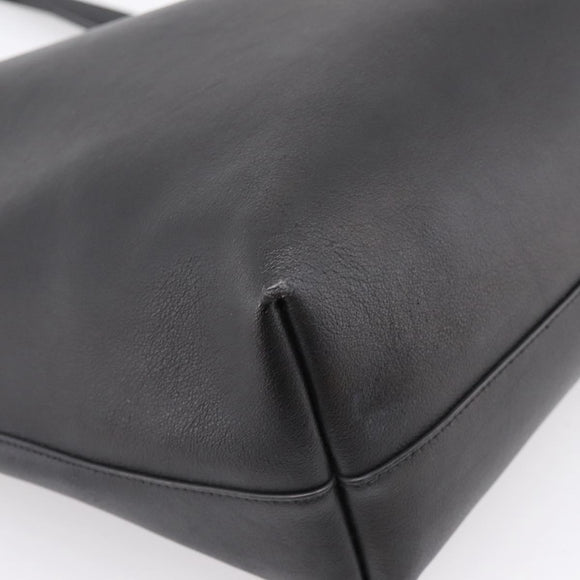 SAINT LAURENT Tote Bag Leather Black Gold 394195 Auth bs37268