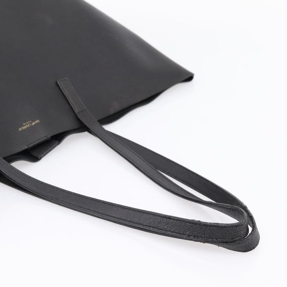 SAINT LAURENT Tote Bag Leather Black Gold 394195 Auth bs37268