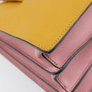 Miu Miu Hand Bag Leather 2way Yellow Gold Tone Auth bs37269A-19