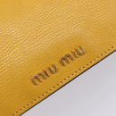 Miu Miu Hand Bag Leather 2way Yellow Gold Tone Auth bs37269A-20