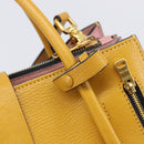 Miu Miu Hand Bag Leather 2way Yellow Gold Tone Auth bs37269A-21