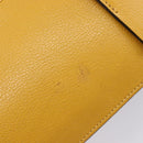 Miu Miu Hand Bag Leather 2way Yellow Gold Tone Auth bs37269A-22