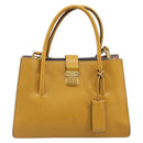 Miu Miu Hand Bag Leather 2way Yellow Gold Tone Auth bs37269A-13