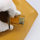 Miu Miu Hand Bag Leather 2way Yellow Gold Tone Auth bs37269A-24