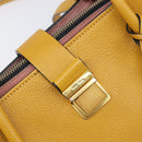 Miu Miu Hand Bag Leather 2way Yellow Gold Tone Auth bs37269A-25