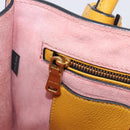 Miu Miu Hand Bag Leather 2way Yellow Gold Tone Auth bs37269A-29