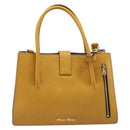 Miu Miu Hand Bag Leather 2way Yellow Gold Tone Auth bs37269A-2