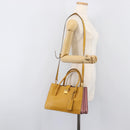 Miu Miu Hand Bag Leather 2way Yellow Gold Tone Auth bs37269A-35