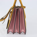 Miu Miu Hand Bag Leather 2way Yellow Gold Tone Auth bs37269A-3