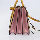 Miu Miu Hand Bag Leather 2way Yellow Gold Tone Auth bs37269A-4