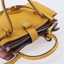 Miu Miu Hand Bag Leather 2way Yellow Gold Tone Auth bs37269A-6