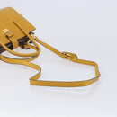 Miu Miu Hand Bag Leather 2way Yellow Gold Tone Auth bs37269A-8