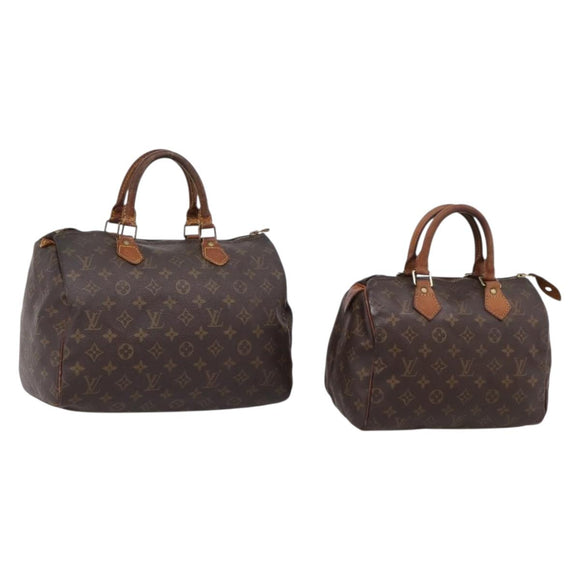 LOUIS VUITTON Monogram Hand Bag 2 Set LV Auth bs37279