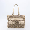 GUCCI GG Supreme Shoulder Bag 3 Set Beige Black Silver Auth bs37284-10