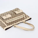 GUCCI GG Supreme Shoulder Bag 3 Set Beige Black Silver Auth bs37284-14