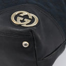 GUCCI GG Supreme Shoulder Bag 3 Set Beige Black Silver Auth bs37284-8