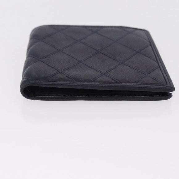 CHANEL Wallet Leather 3 Set Black Red Navy CC Auth bs37285