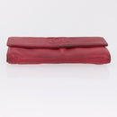CHANEL Wallet Leather 3 Set Black Red Navy CC Auth bs37285-22